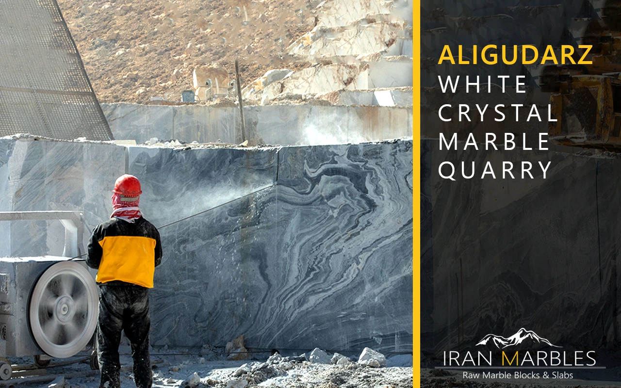 aligudarz gray crystal marble quarry