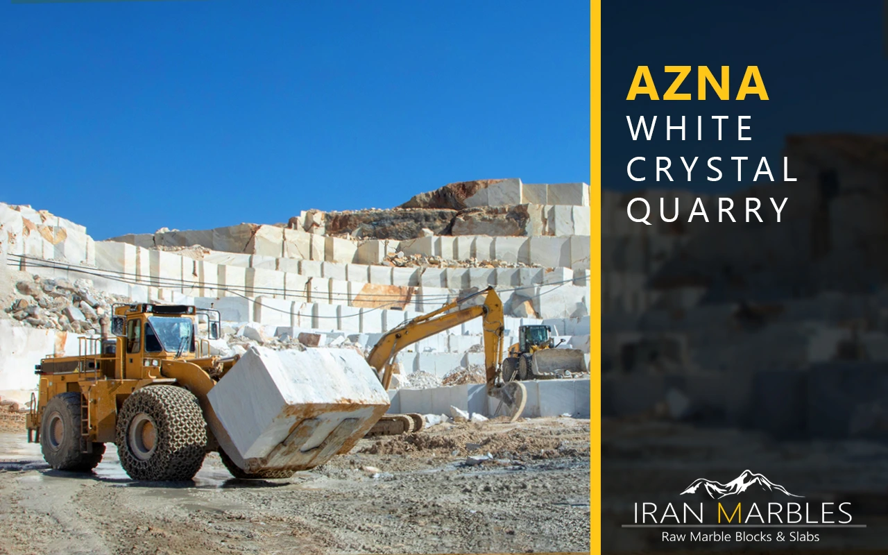 azna white crystal marble quarry