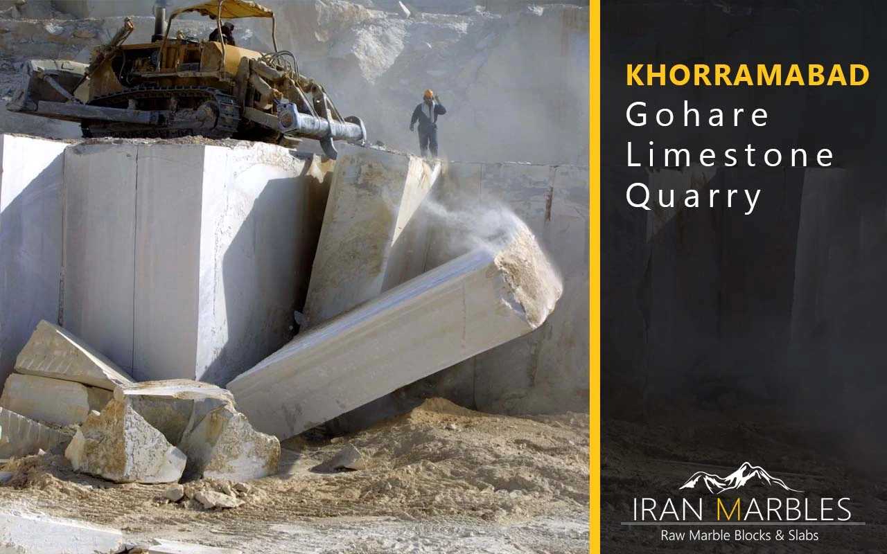 khorramabad gohare beige limestone quarries