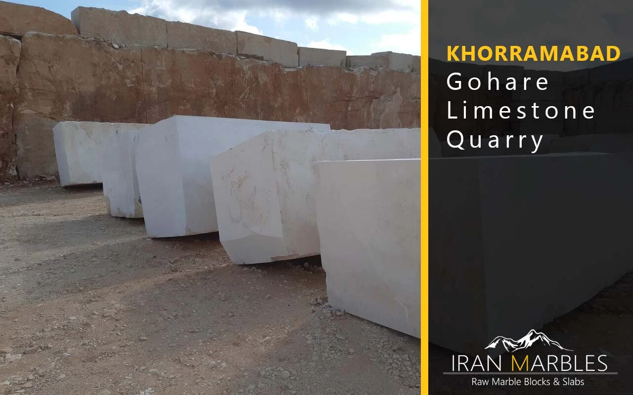 khorramabad gohare beige limestone blocks